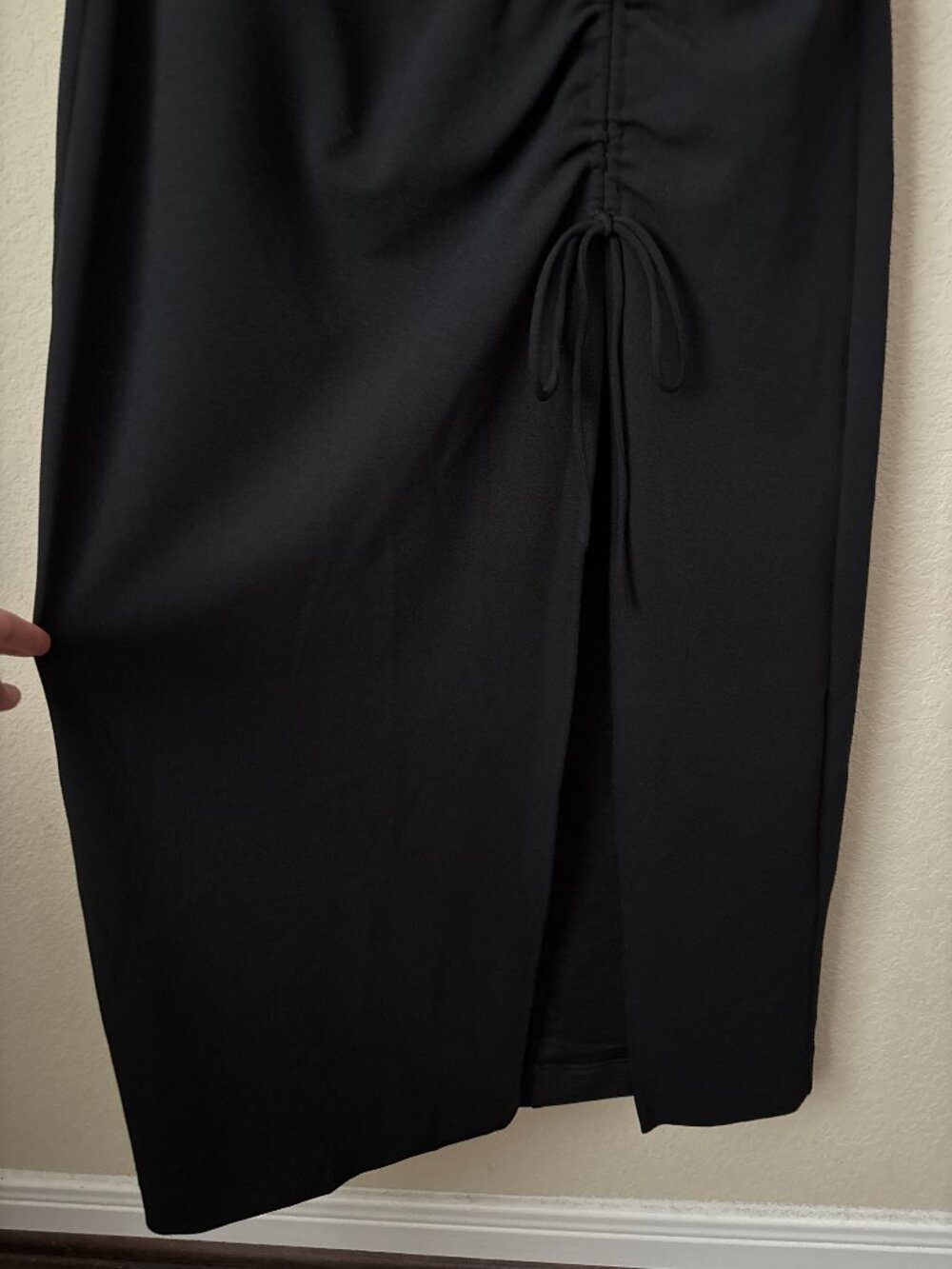 Zara Ruched Side Tie Evening Party LBD Dress Blogger Fav - Picture 5 of 10